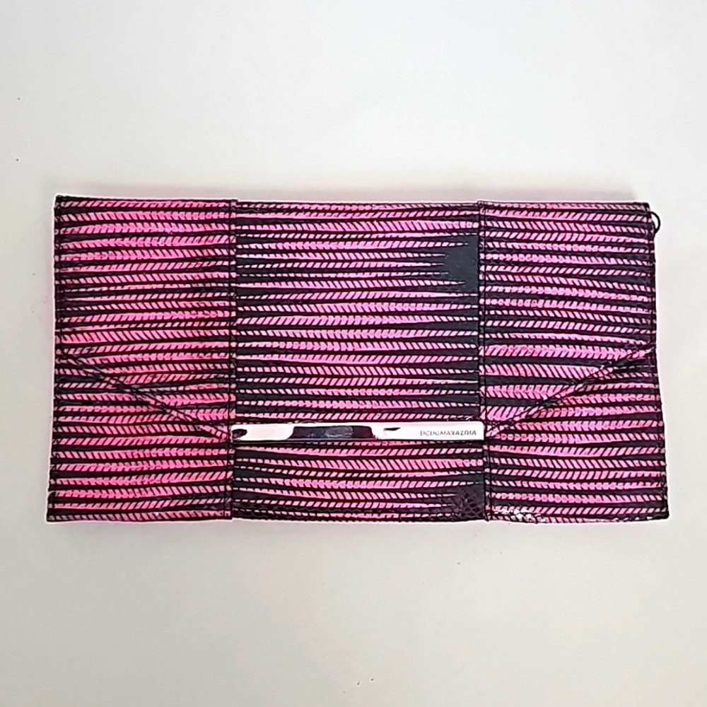 NWT BCBGMaxazria Adela Clutch in Pink and Black